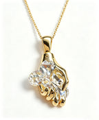 ✨The Hand of Fortune Diamond Pendant – 14K Gold / 925 Sterling Silver💋