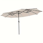 🔥Last day 49% discount- Solar LED Patio Double-Sided Umbrella💋