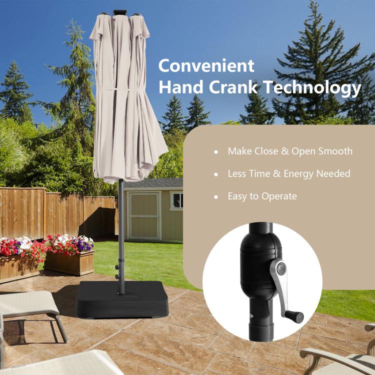 🔥Last day 49% discount- Solar LED Patio Double-Sided Umbrella💋