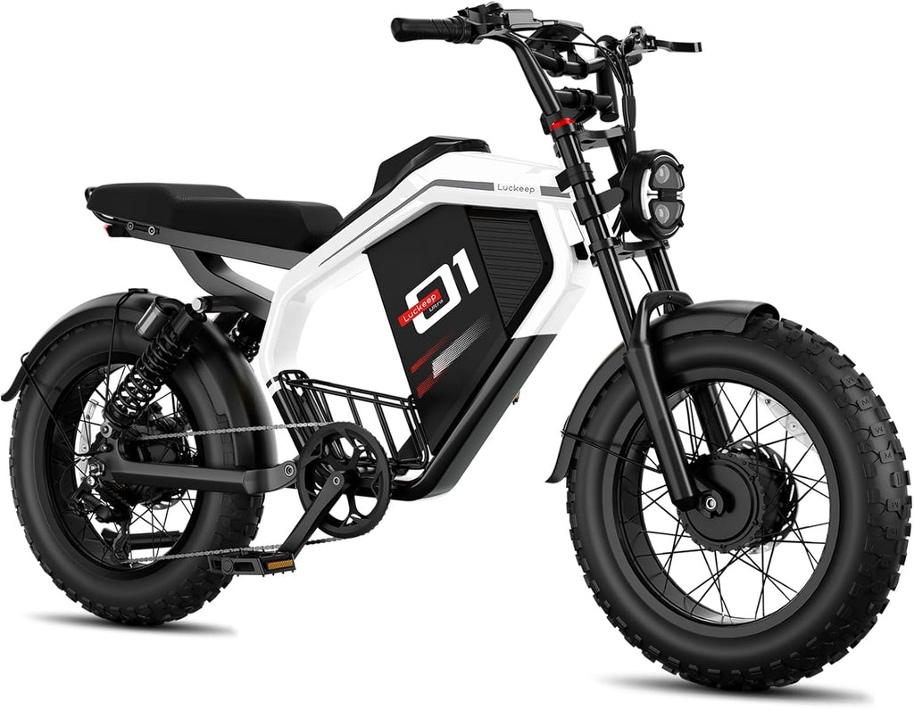 Electric Bike for Adults/Teen,2000W/3000W Peak Dual Motor,37.5/32 MPH, 48V/52V, 20AH-40AH Dual Battery Ebike,80/160 Miles 20" Fat Tire Electric Dirt bike,Electric Moped Ebike for Adults💋