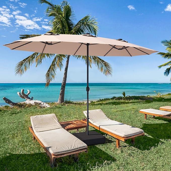 🔥Last day 49% discount- Solar LED Patio Double-Sided Umbrella💋