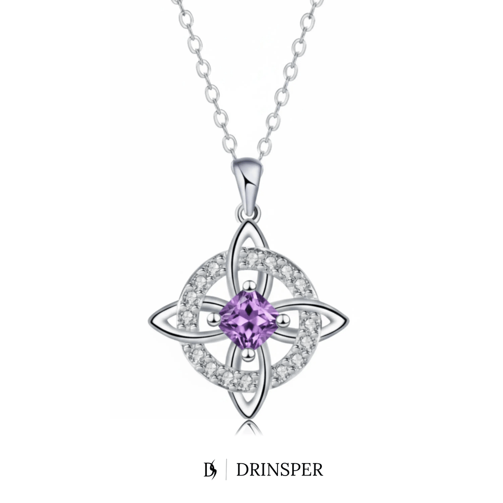 Mystical Birthstone Witches Knot Necklace – Natural Crystal🔮💞Protect Your Loved Ones💋