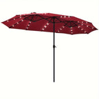🔥Last day 49% discount- Solar LED Patio Double-Sided Umbrella💋